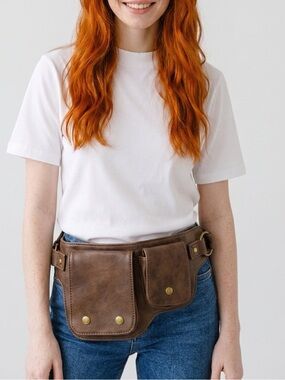 Utility Holster Belt Bag | Western Stampede Rodeo Festival Y2K Faux leather Boho